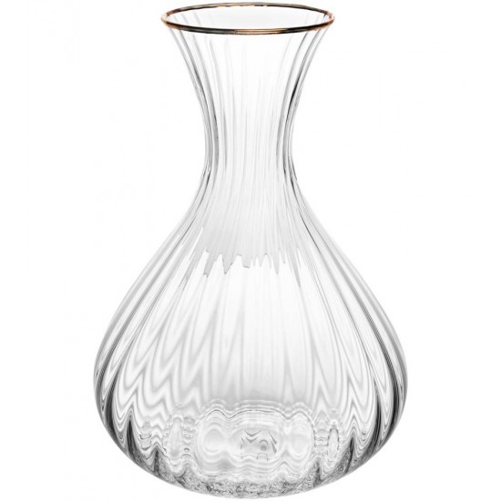Decanter 1,5L de Cristal Ecológico com Fio de Ouro Optic 